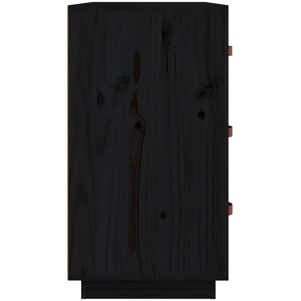 vidaXL 3 Drawer Black Wooden Sideboard Image 6