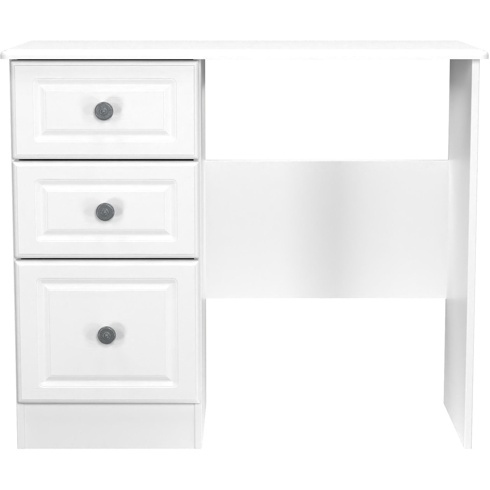 Crowndale Pembroke 3 Drawer Matt White Vanity Dressing Table Ready Assembled Image 2