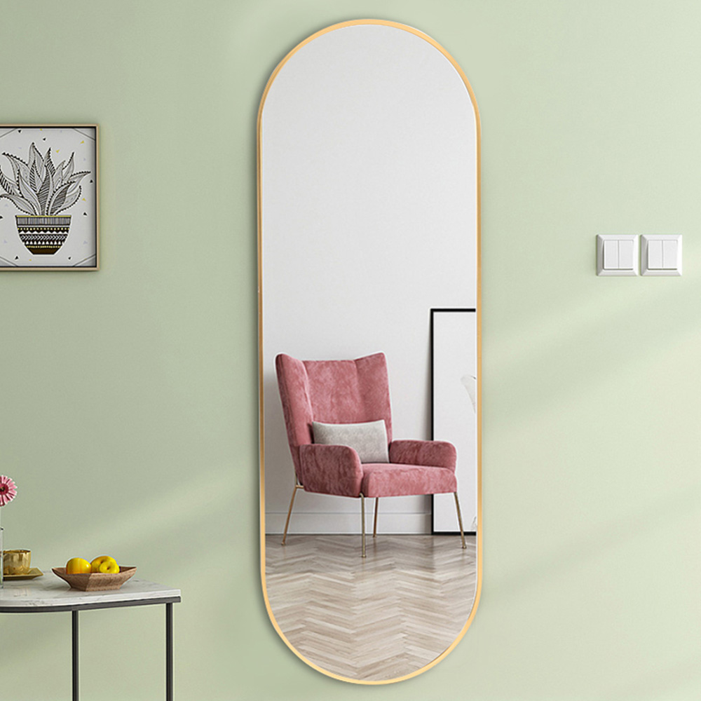 Living and Home Gold Frame Full Length Standing Mirror 40 x 120cm Image 2