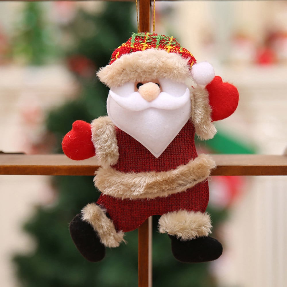 Living and Home Snowman Santa Claus Christmas Tree Ornament 4 Pack Image 5