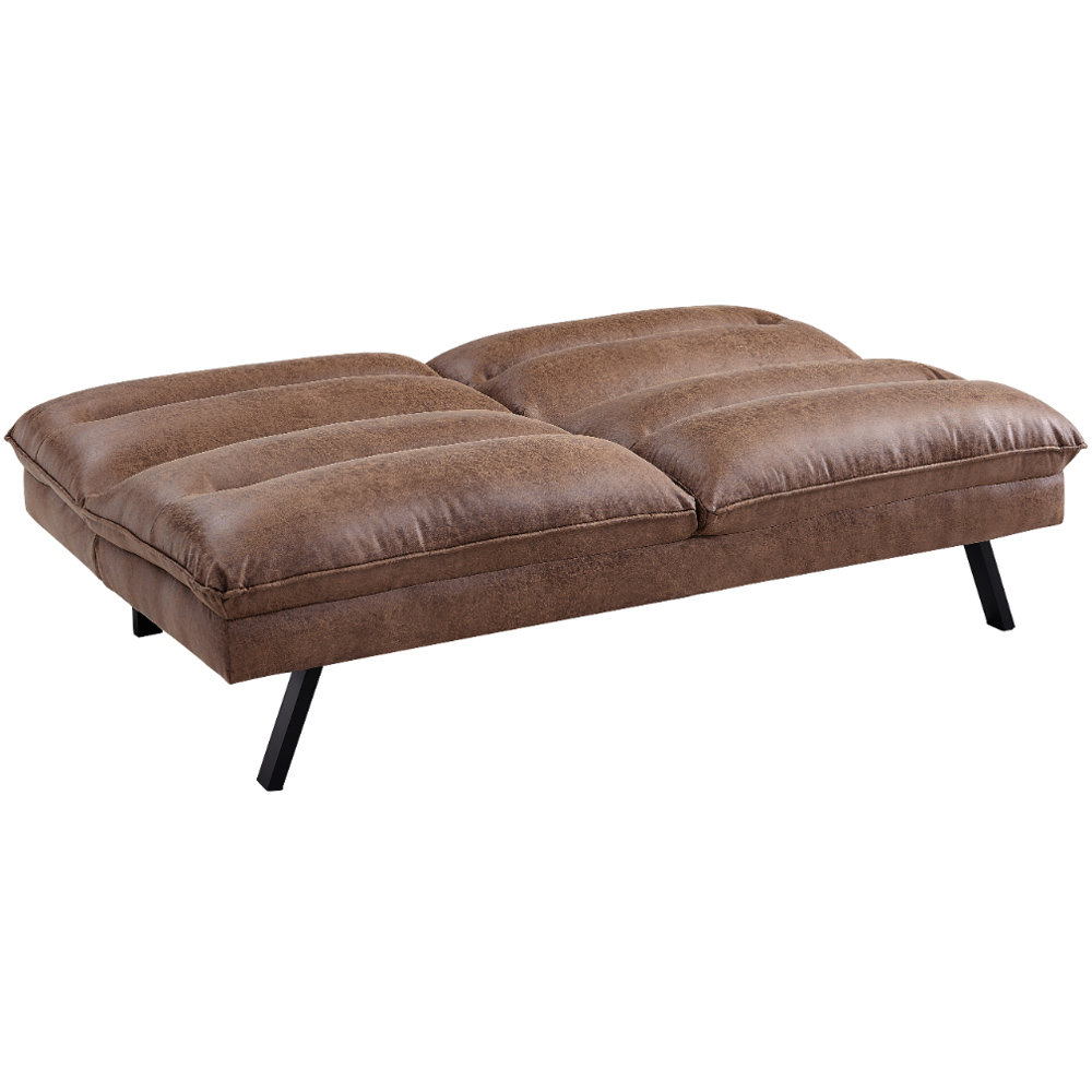 Home Detail Edmonton Double Sleeper Brown Air Leather Sofa Bed Image 4