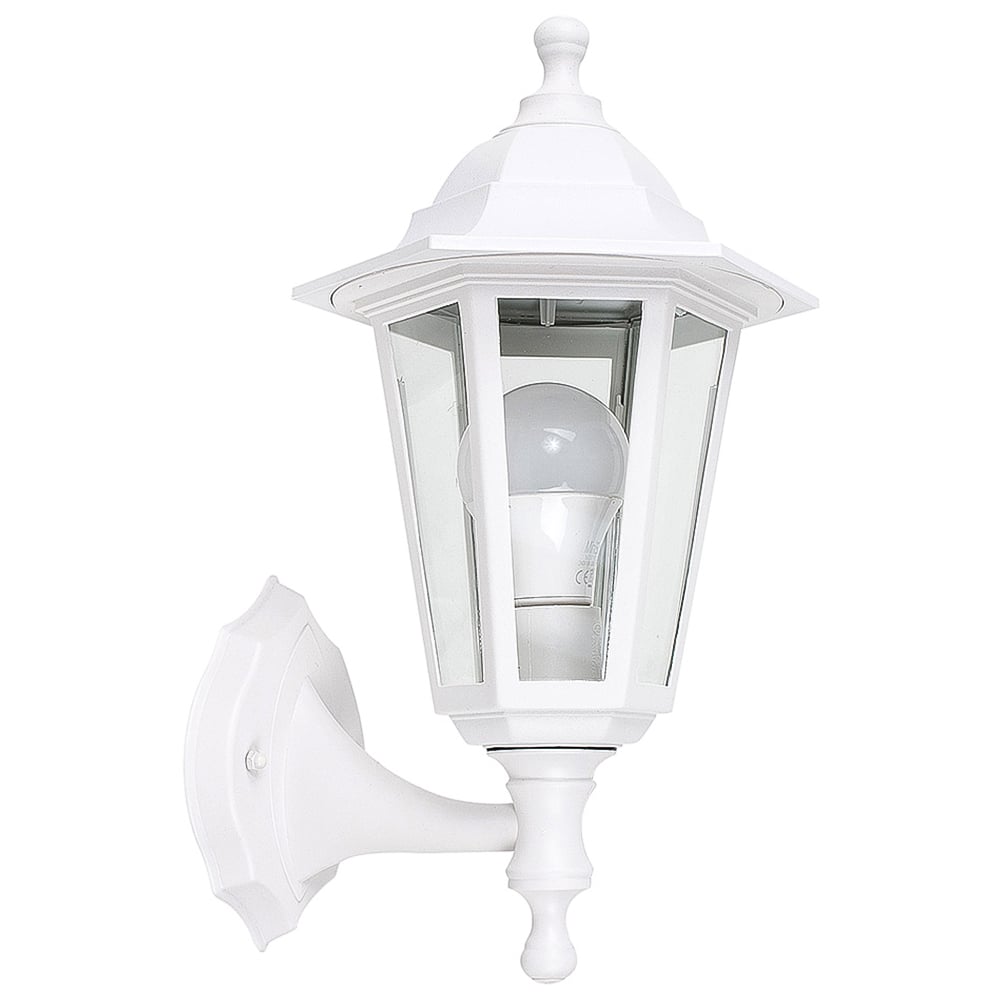 ValueLights Outdoor White Up and Down Wall Lantern Image 1