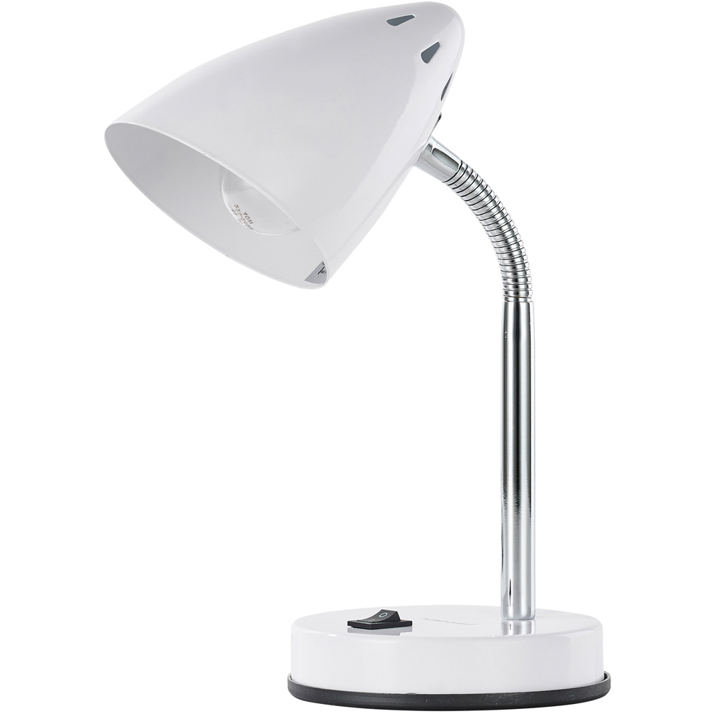 Innoteck White Cone Flexible Neck Desk Lamp Image 1