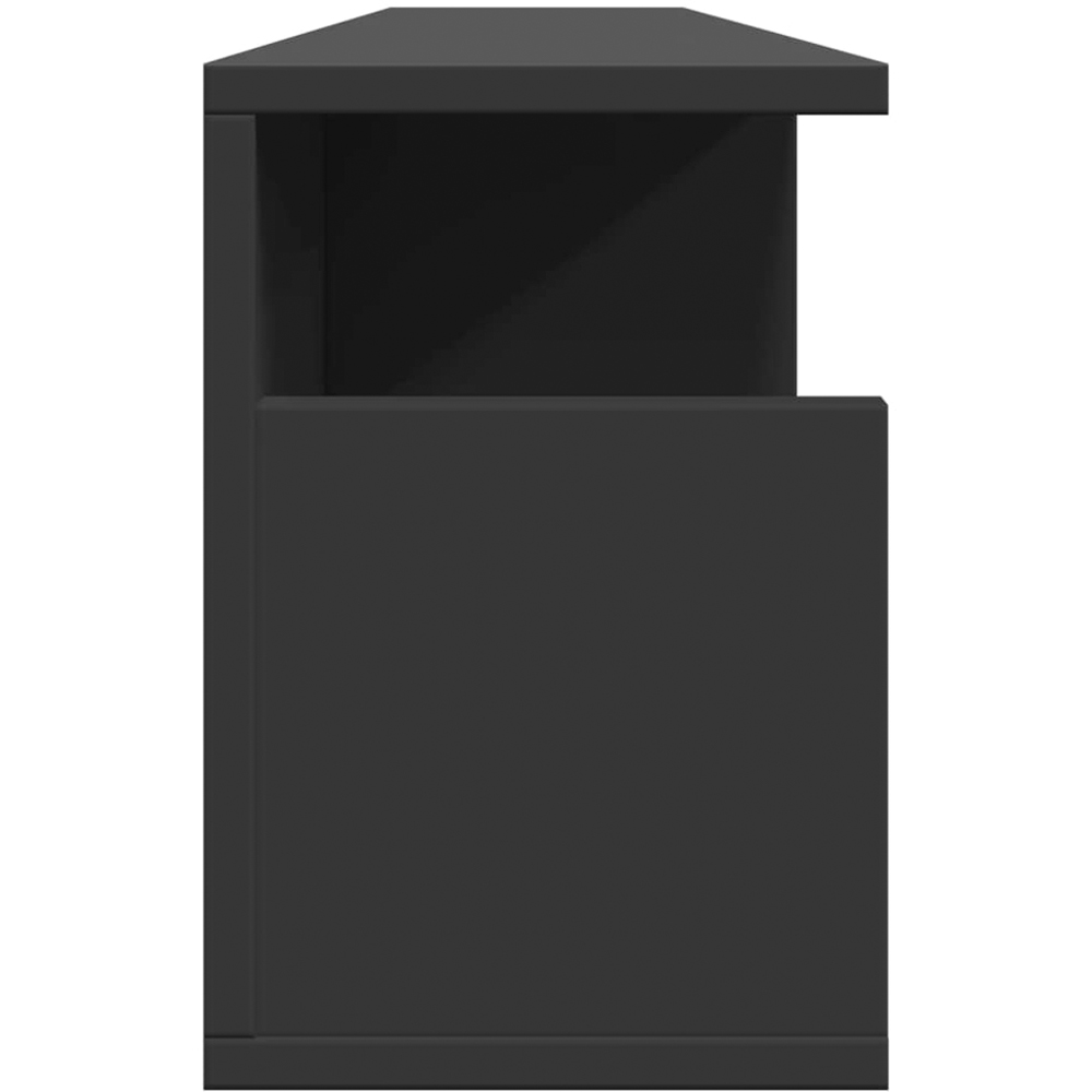 vidaXL 2 Shelf Black Wall Cabinet Image 4