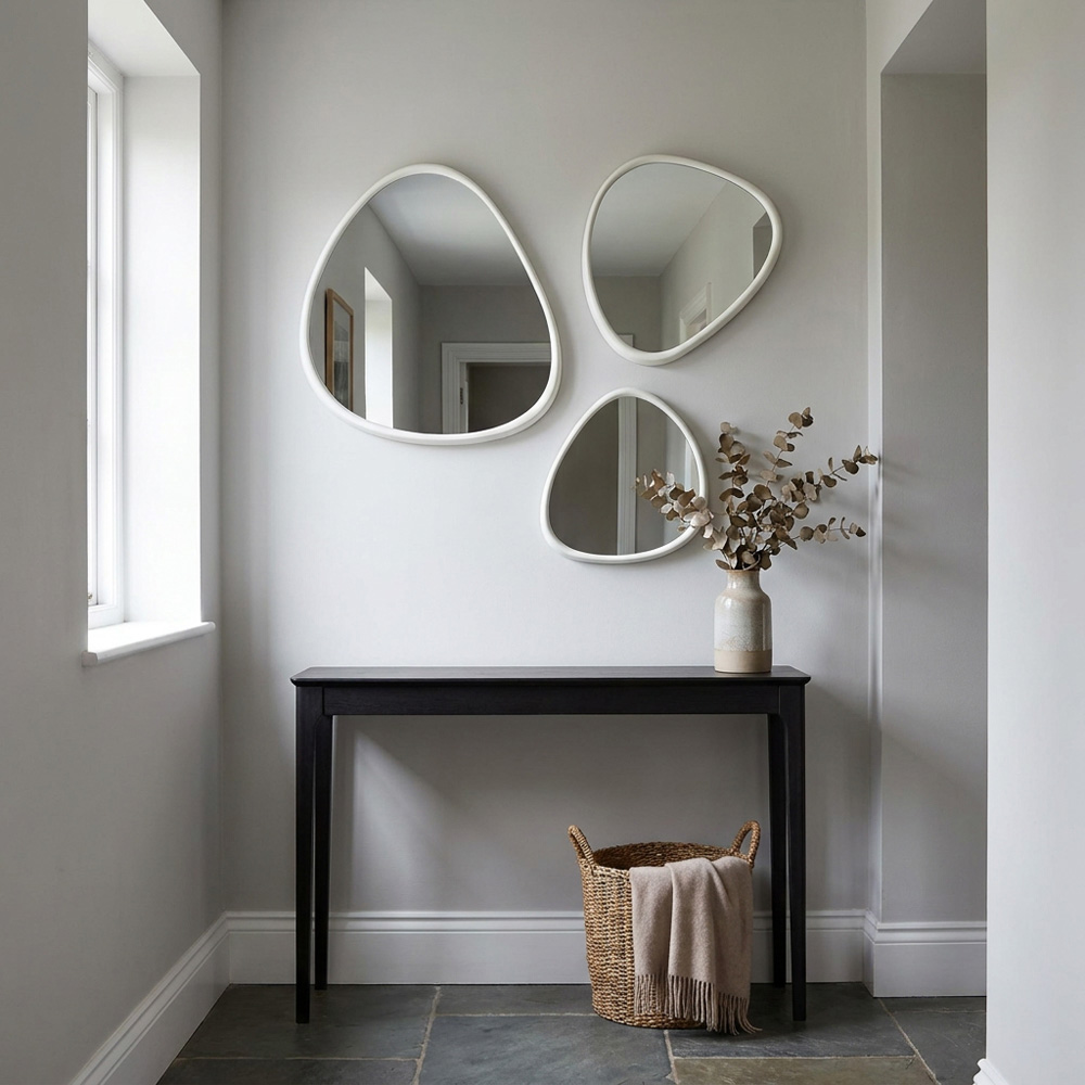 Set of 3 Stone Organic Shape Mirrors Image 12