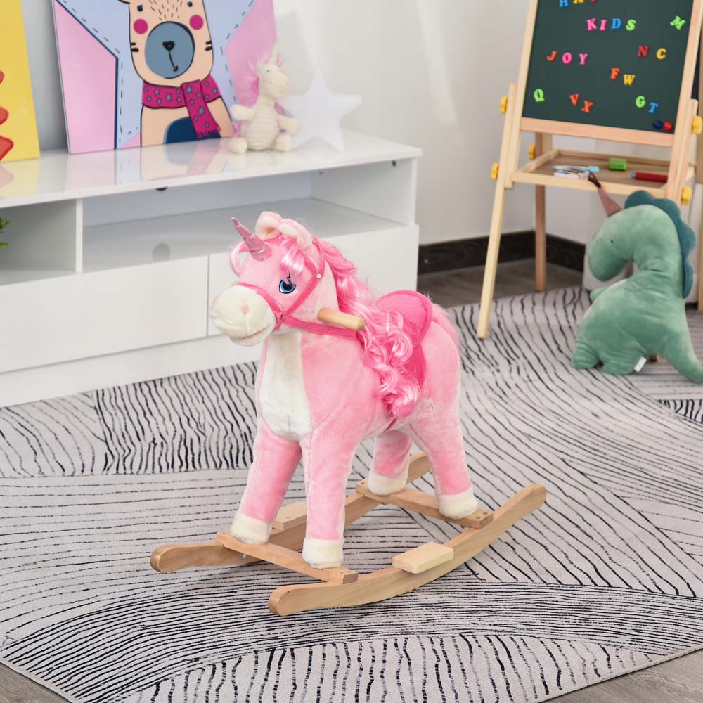 Tommy Toys Rocking Horse Unicorn Toddler Ride On Pink Image 2