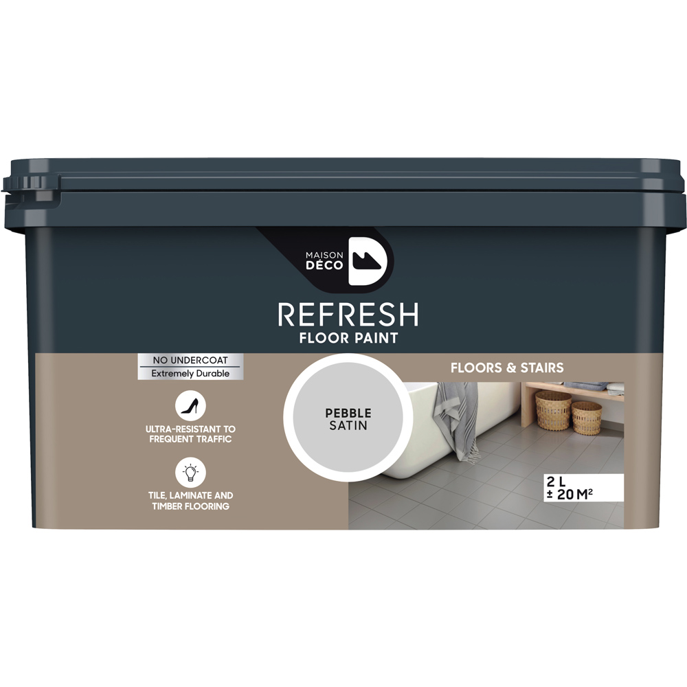 Maison Deco Refresh Floor Pebble Satin Paint 2L Image 2