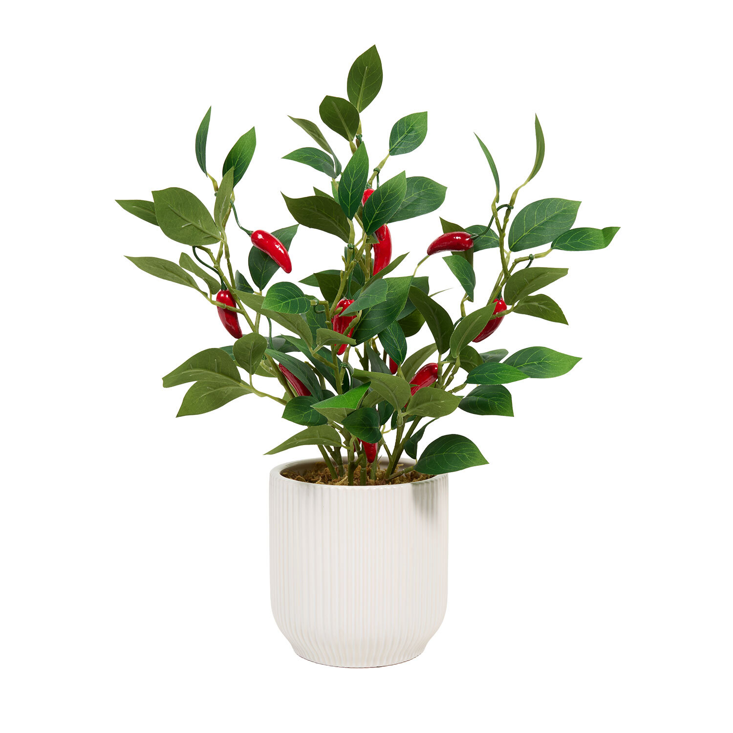Potted Faux Chilli Plant Image 1