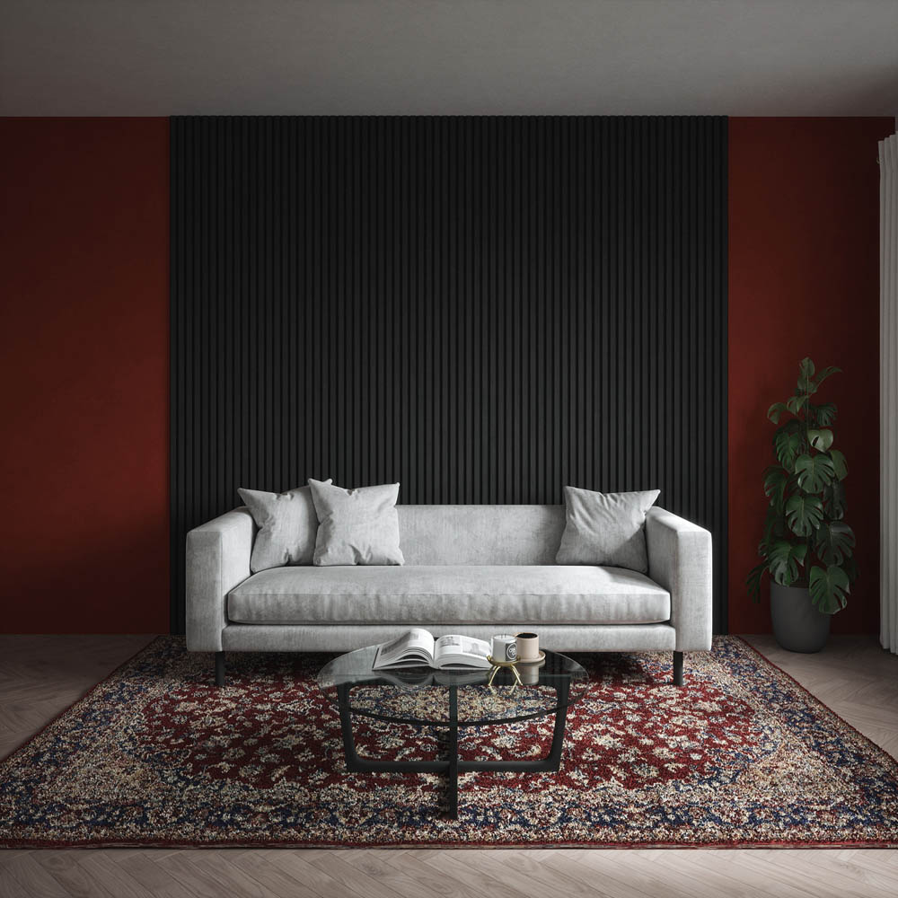 Kraus Easy Living Slate Grey Acoustic Slat Wall Panel 240 x 60cm 5 Pack Image 4