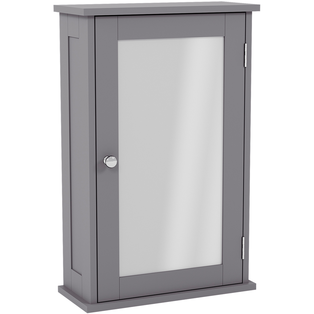 Bath Vida Priano Single Mirrored Door Grey Bathroom Cabinet Image 2