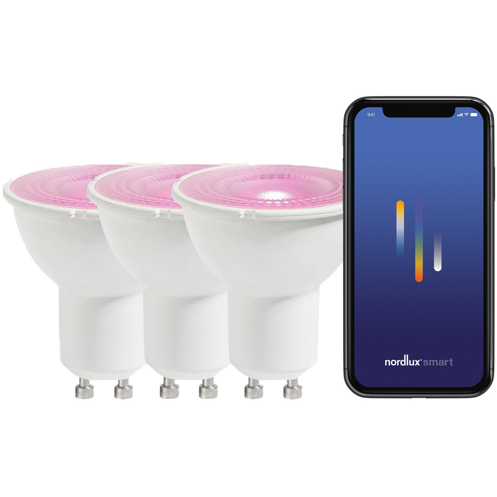 Nordlux Smart 3 Pack GU10 PAR16 380 Lumen Clear Light Bulb Image 3
