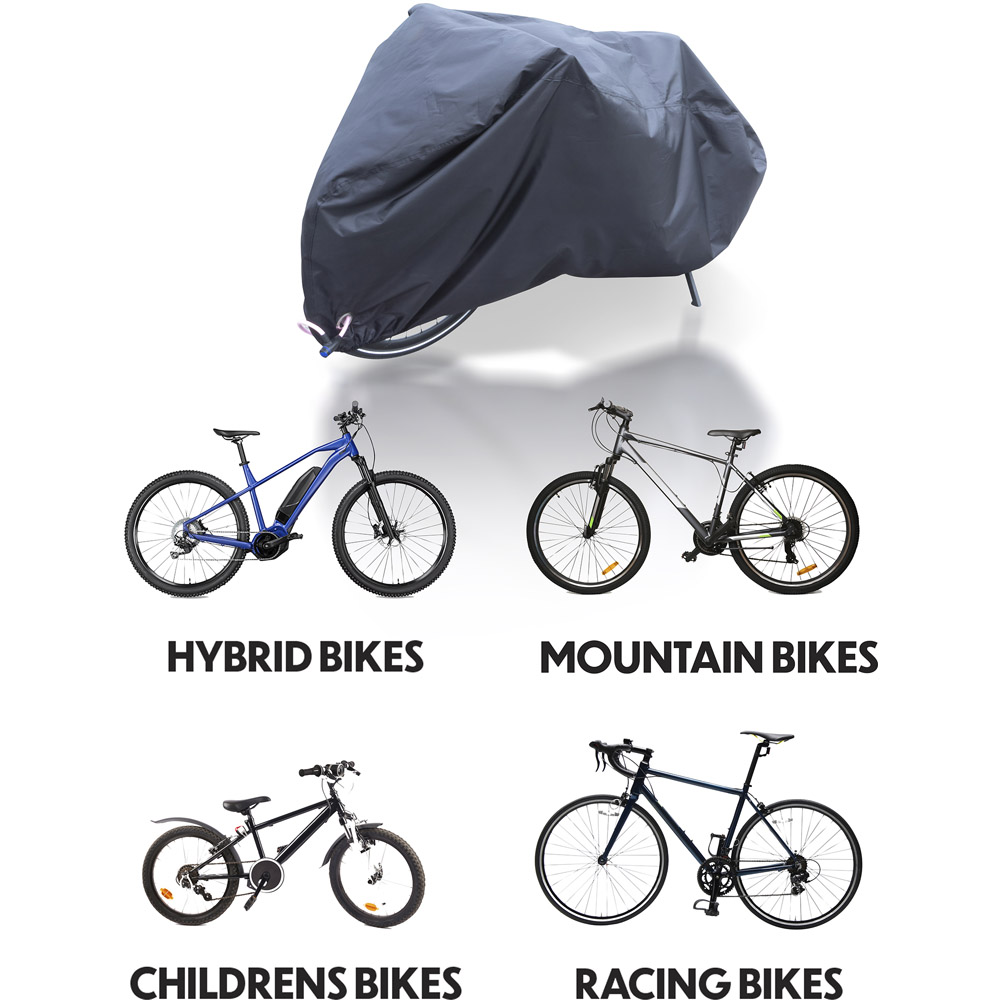 St Helens Black All Weather Medium Bicycle Cover with Carry Bag Image 4