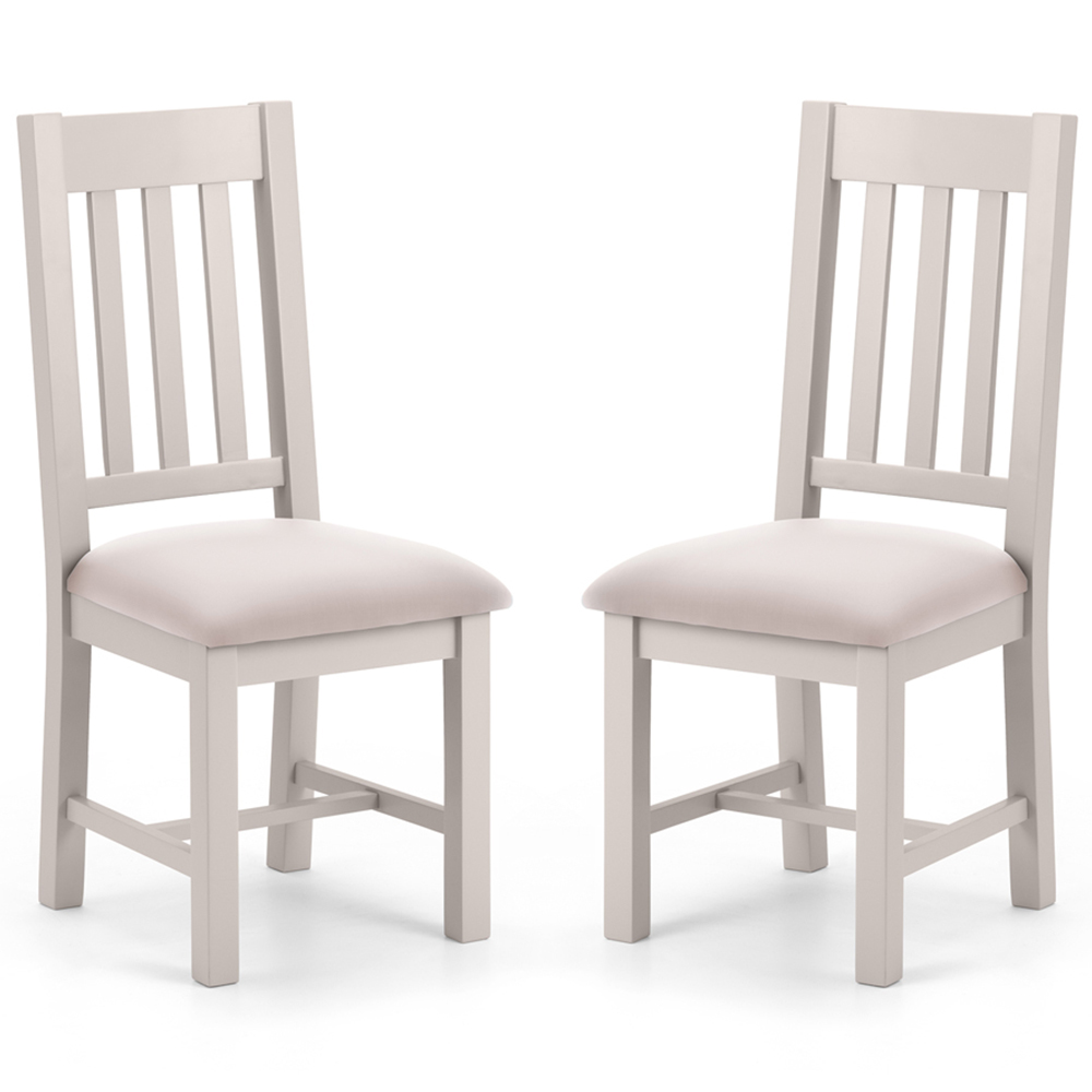 Julian Bowen Richmond Set of 2 Grey Dining Chair Image 2