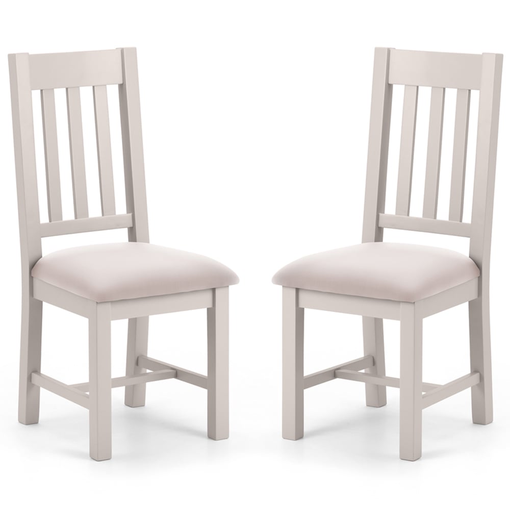 Julian Bowen Richmond Set of 2 Grey Dining Chair Image 2