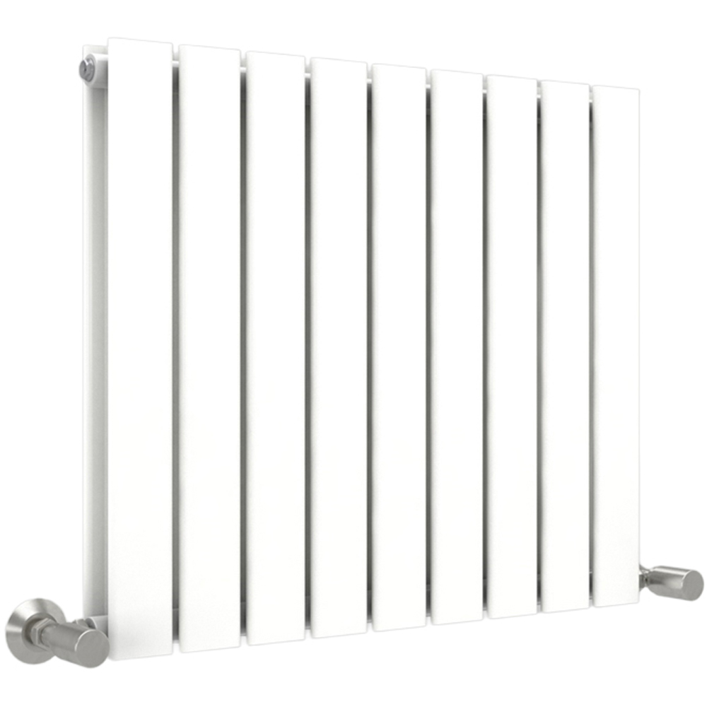 White 4151 BTU Double Flat Panel Vertical Column Radiator 600 x 612mm Image 1