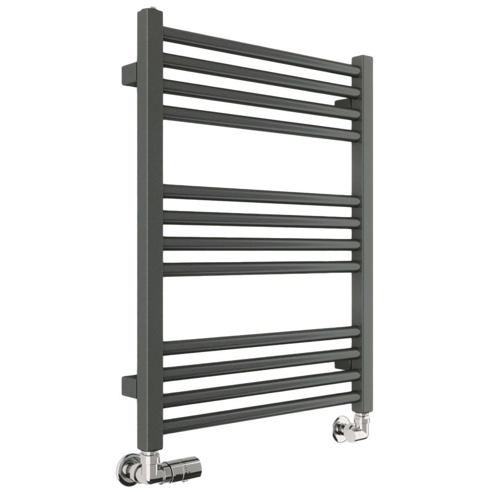 Terma Fiona 985BTU Sparkling Grey Heated Towel Rail 600 x 500mm Image 1