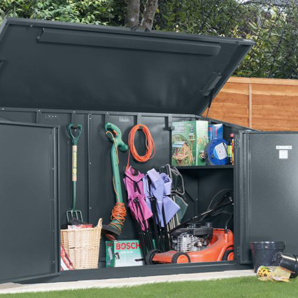 Asgard Access Plus 8 x 4ft Double Door Cream Garden Shed Image 2