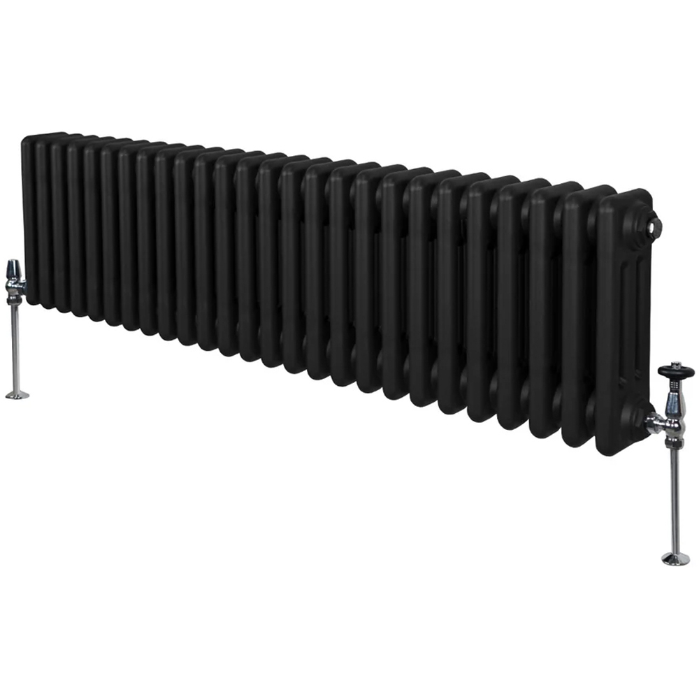 Monster Shop 3612 BTU Black Traditional 3 Column Radiator 300 x 1192mm Image 3
