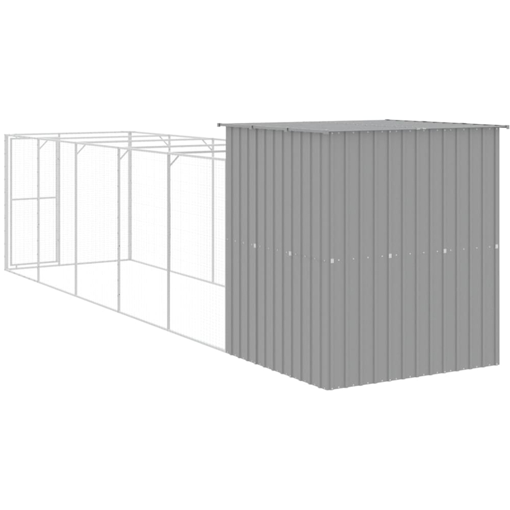 vidaXL Grey Galvanised Steel Dog House 181 x 165 x 659cm Image 5