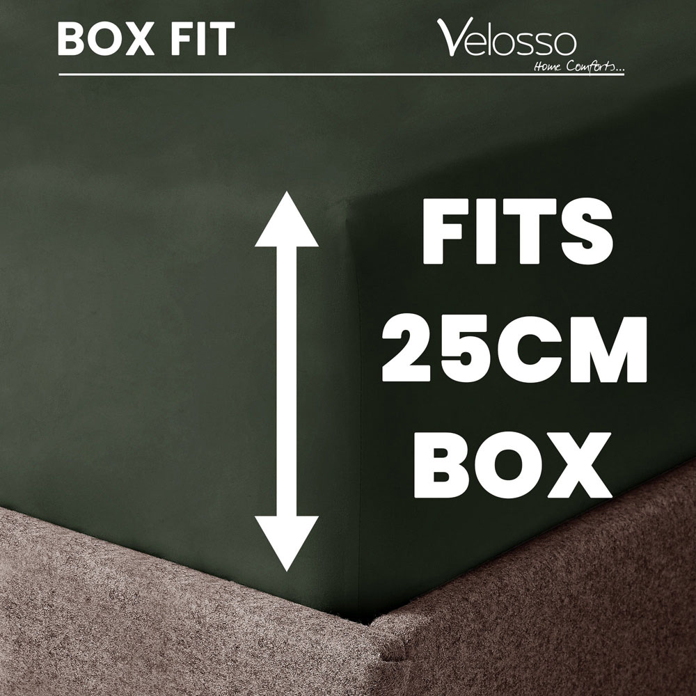 Velosso Microfibre Double Olive Fitted Sheet Image 5
