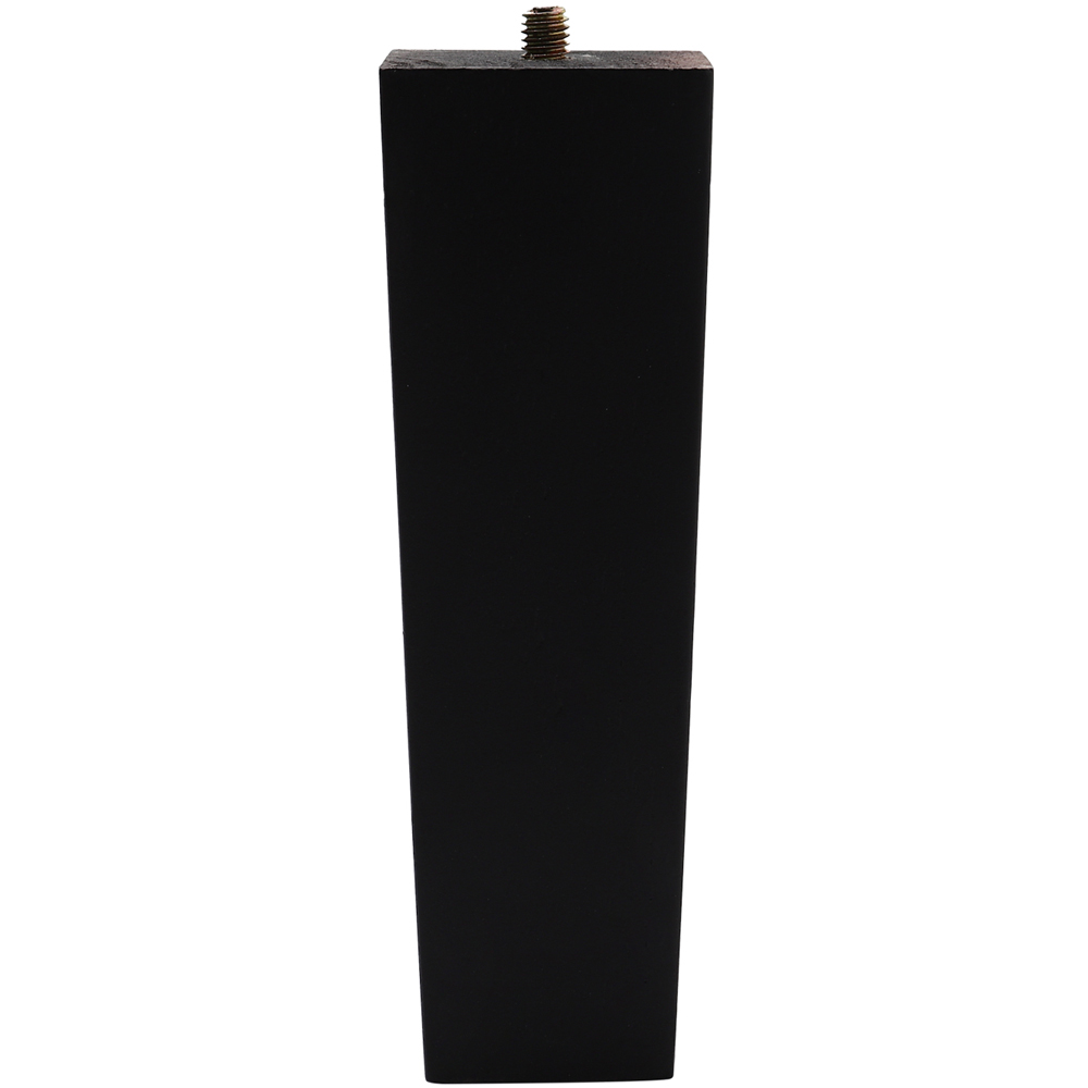 Living and Home Black Square Solid Oak Wood Furniture Leg 16cm 4 Pack Image 3