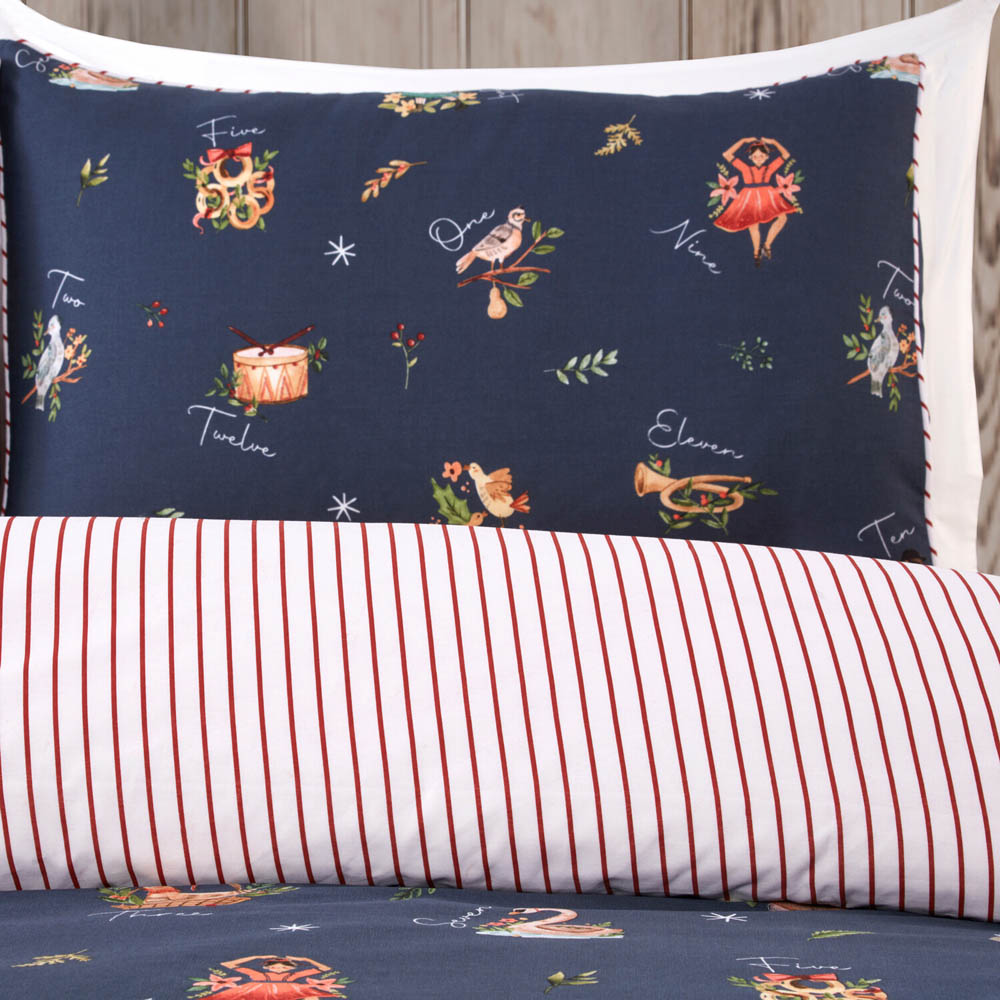 12 Days of Christmas Duvet Set - Blue / King Image 3