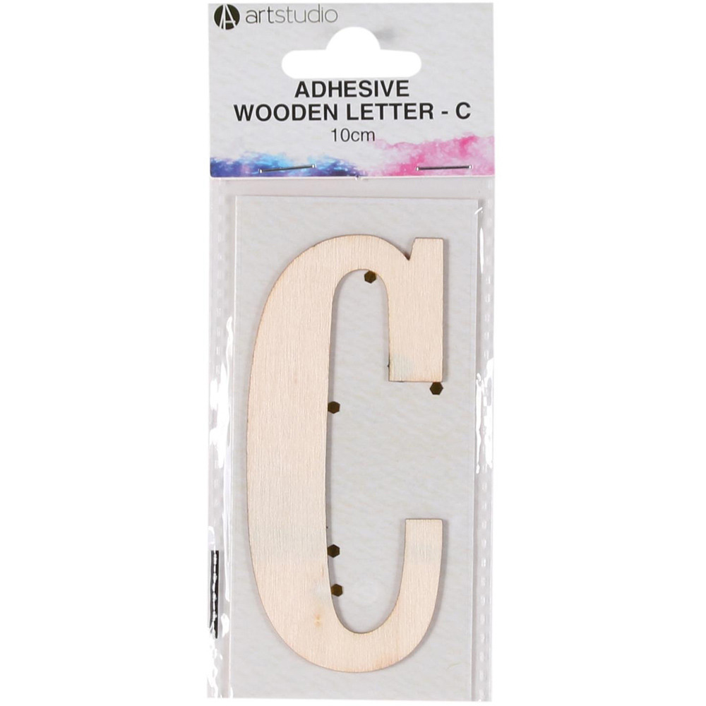 Art Studio Adhesive Wooden Letter - C Image