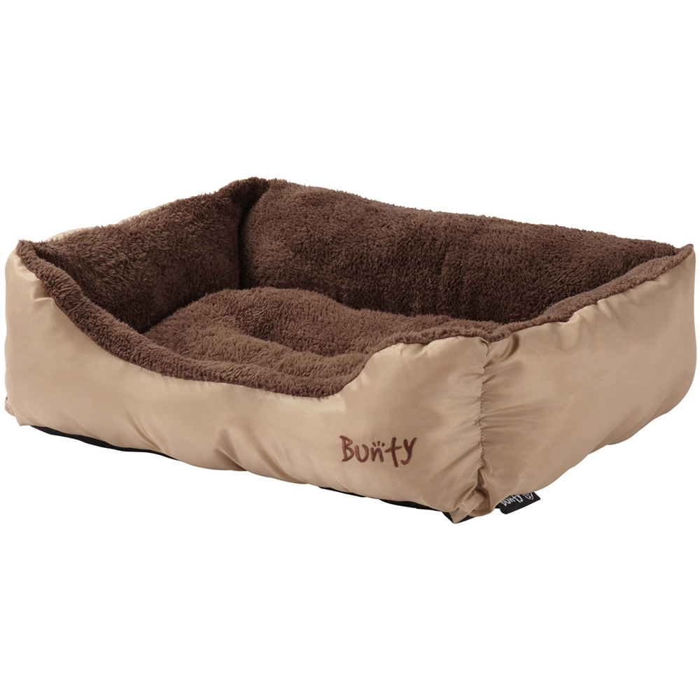 Bunty Deluxe Medium Cream Soft Pet Basket Bed Image 1