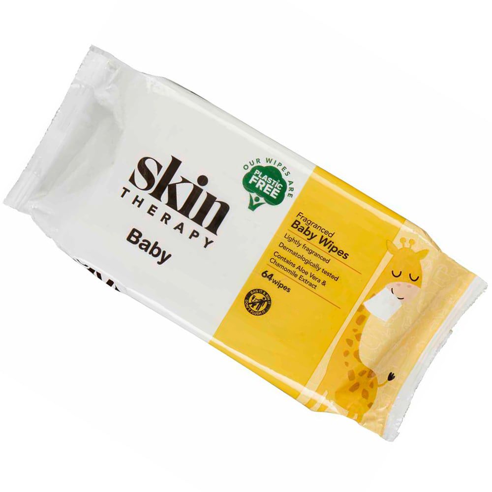 Skin Therapy Plastic Free Fragranced Baby Wipes 64 pack Image 2