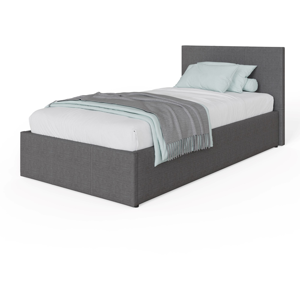 GFW Single Silver End Lift Ottoman Bed Image 2