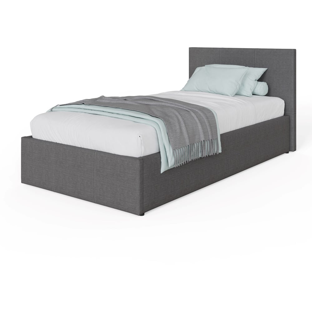 GFW Single Grey Side Lift Ottoman Bed Image 2