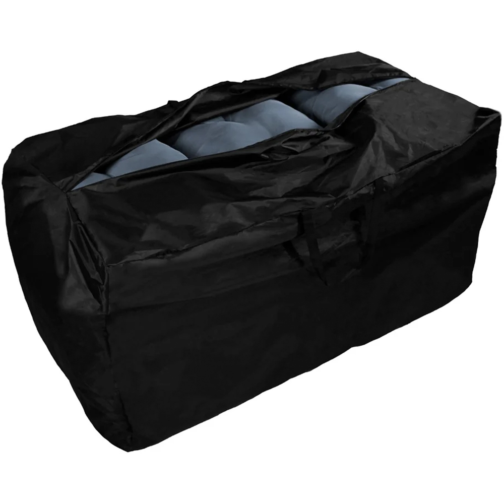 MonsterShop 582L Black Rattan Cushion Storage Box Image 5