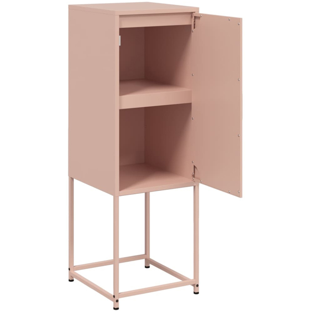 vidaXL Single Door Pink Steel Highboard Image 3