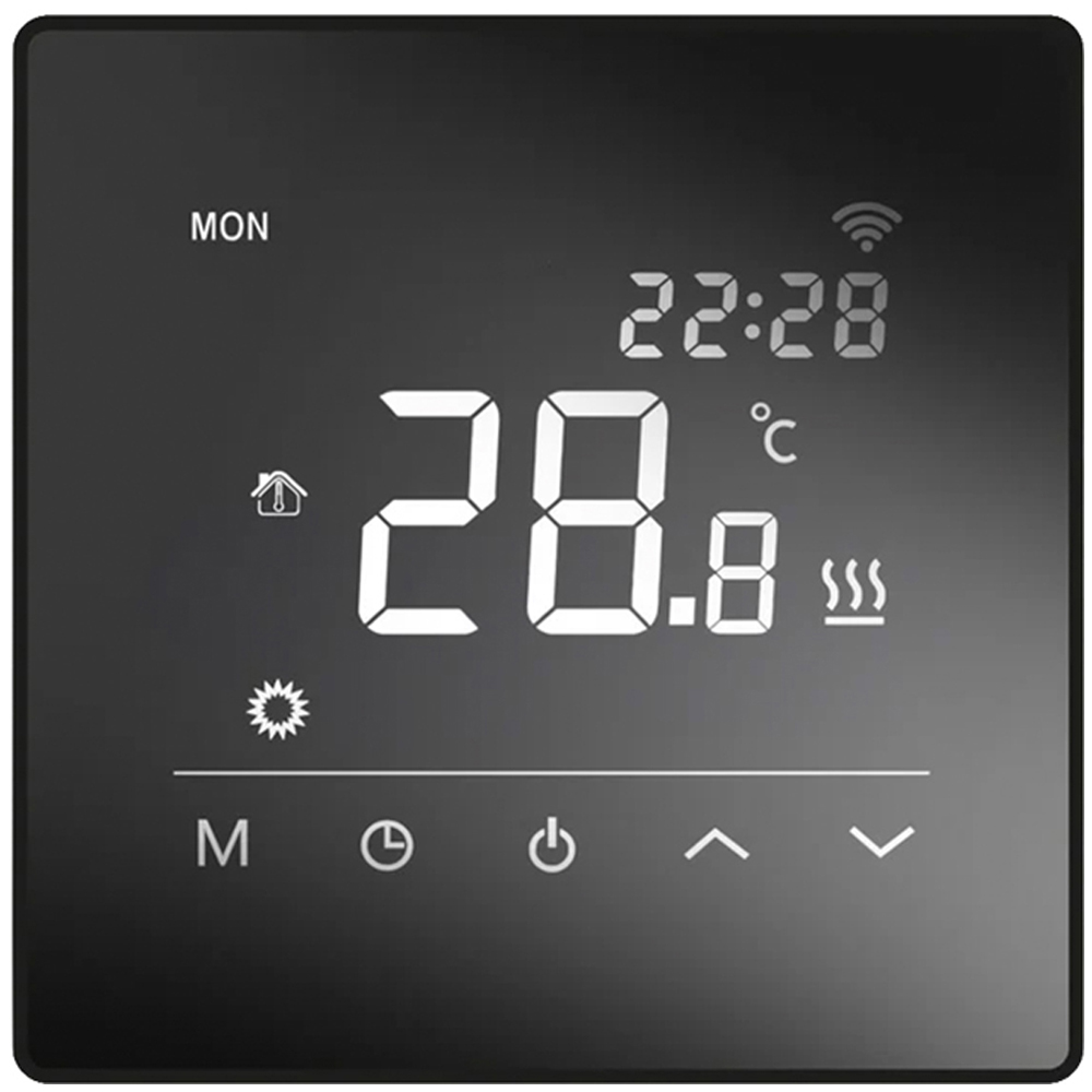 HeatMyHome Black 16A Wi-Fi Electric Underfloor Heating Controller Image 1