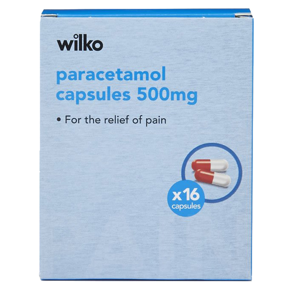 Wilko Paracetamol Capsules 500mg 16 pack Image