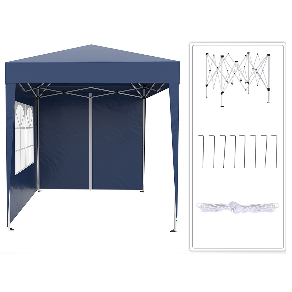 Outsunny 2 x 2m Blue Marquee Gazebo Party Tent Image 5