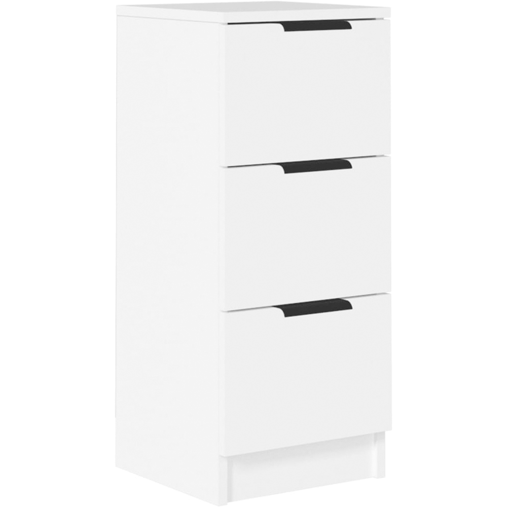 vidaXL 3 Drawer White Sideboard Image 2