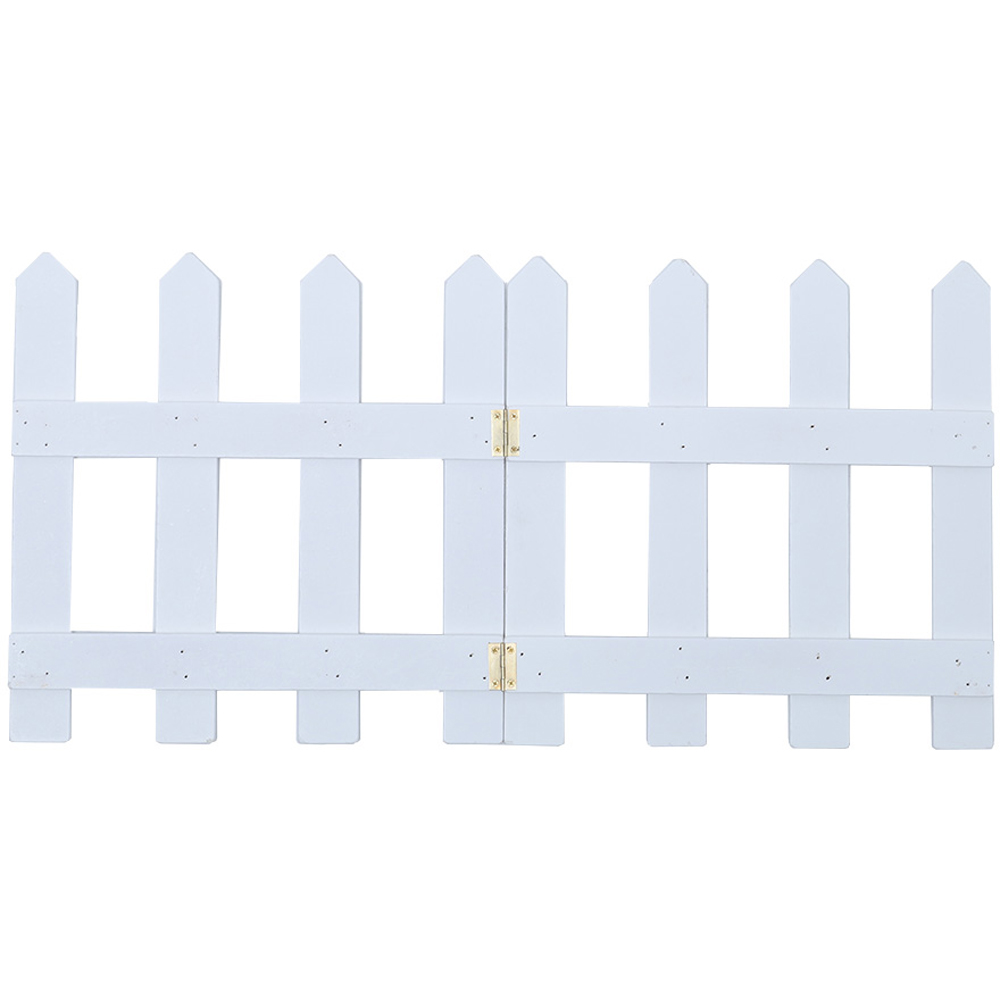 Living and Home Wooden Christmas Tree Picket Fence Image 3