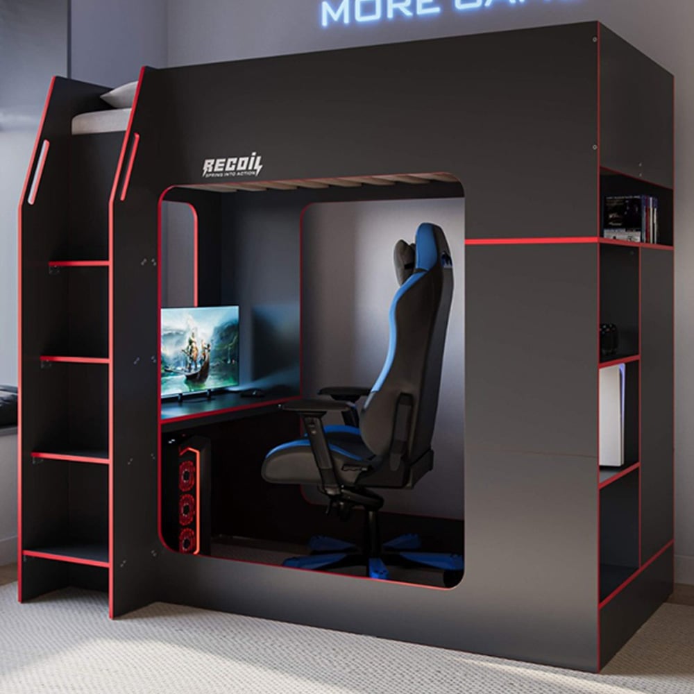 Flair Meridian Single Gaming High Sleeper Bed Image 1