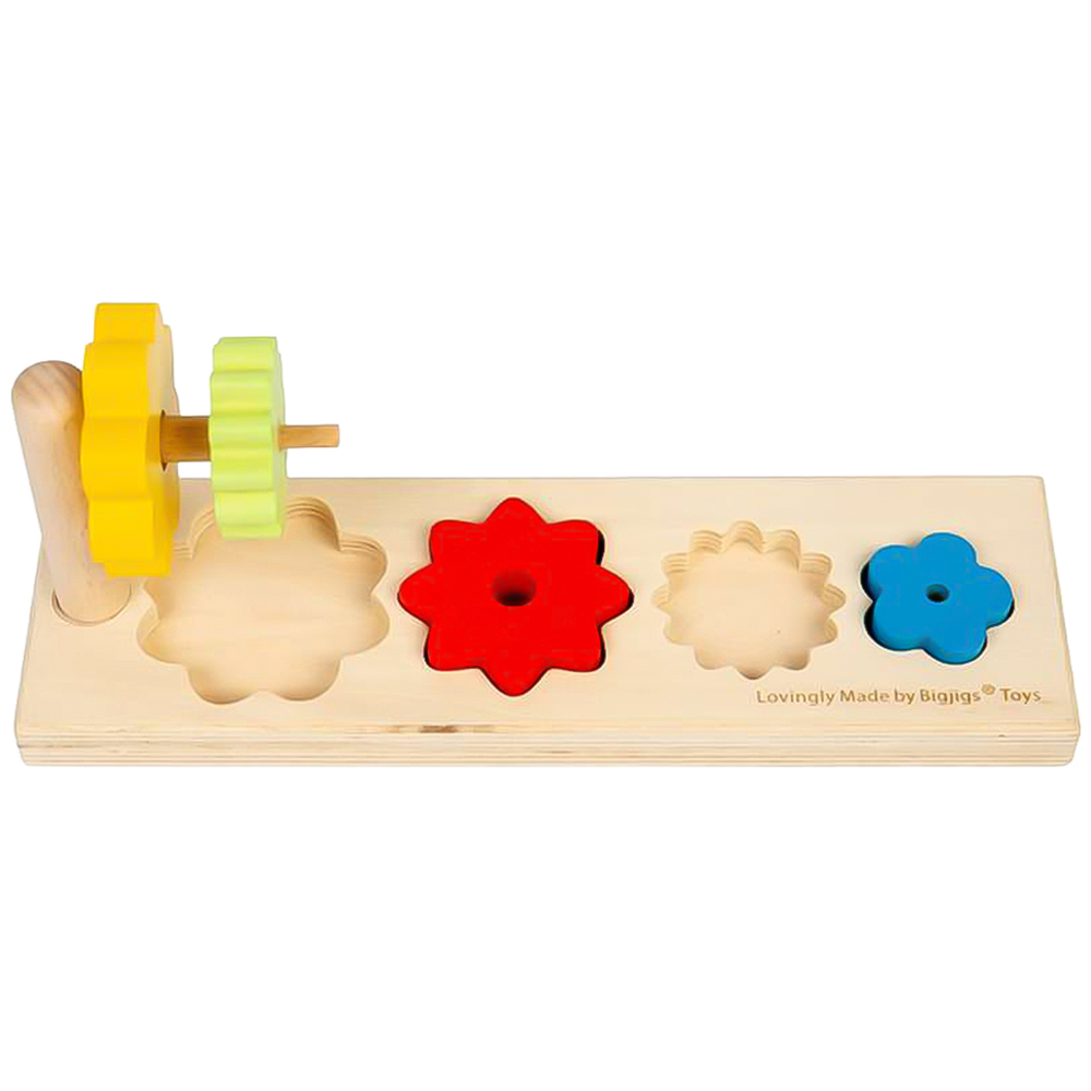 Bigjigs Toys Kids Wooden Flower Shape Sorting and Stacking Toy Image 6