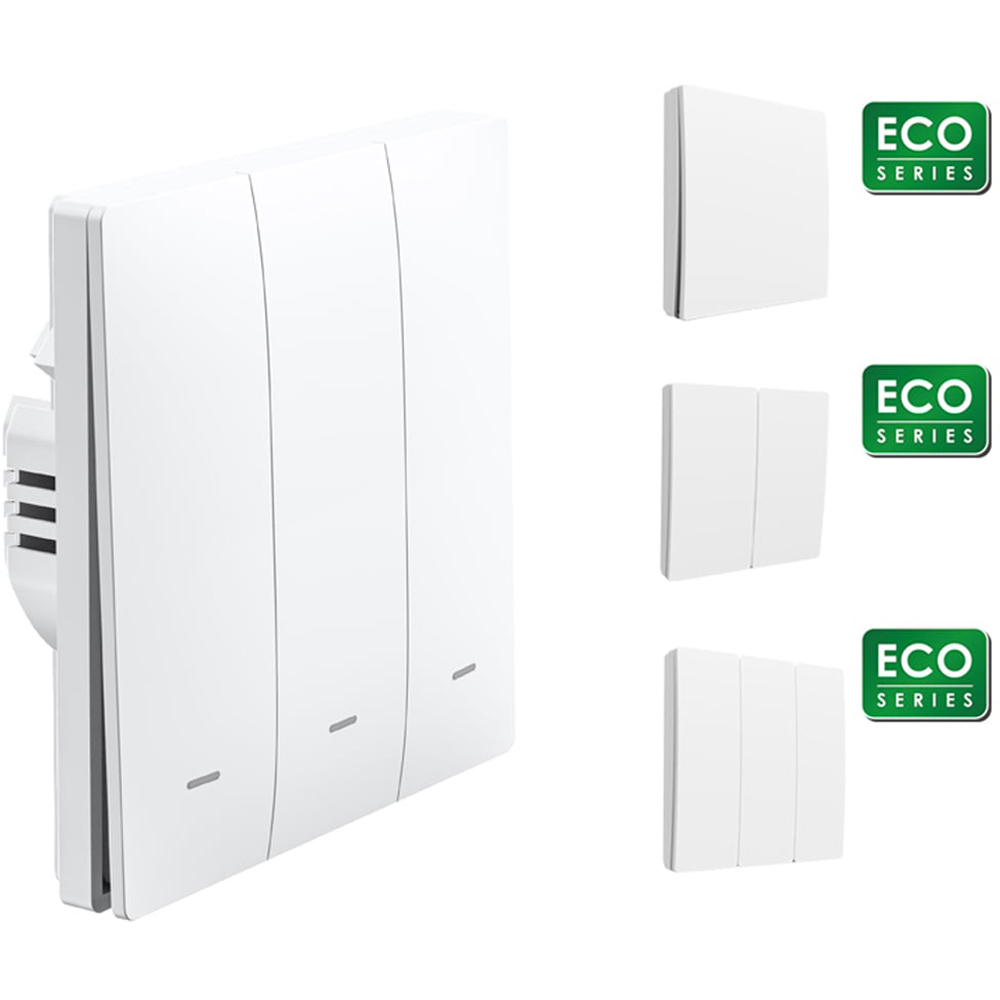 ENER-J 3 Gang Smart Push Button Smart Light Switch Image 7