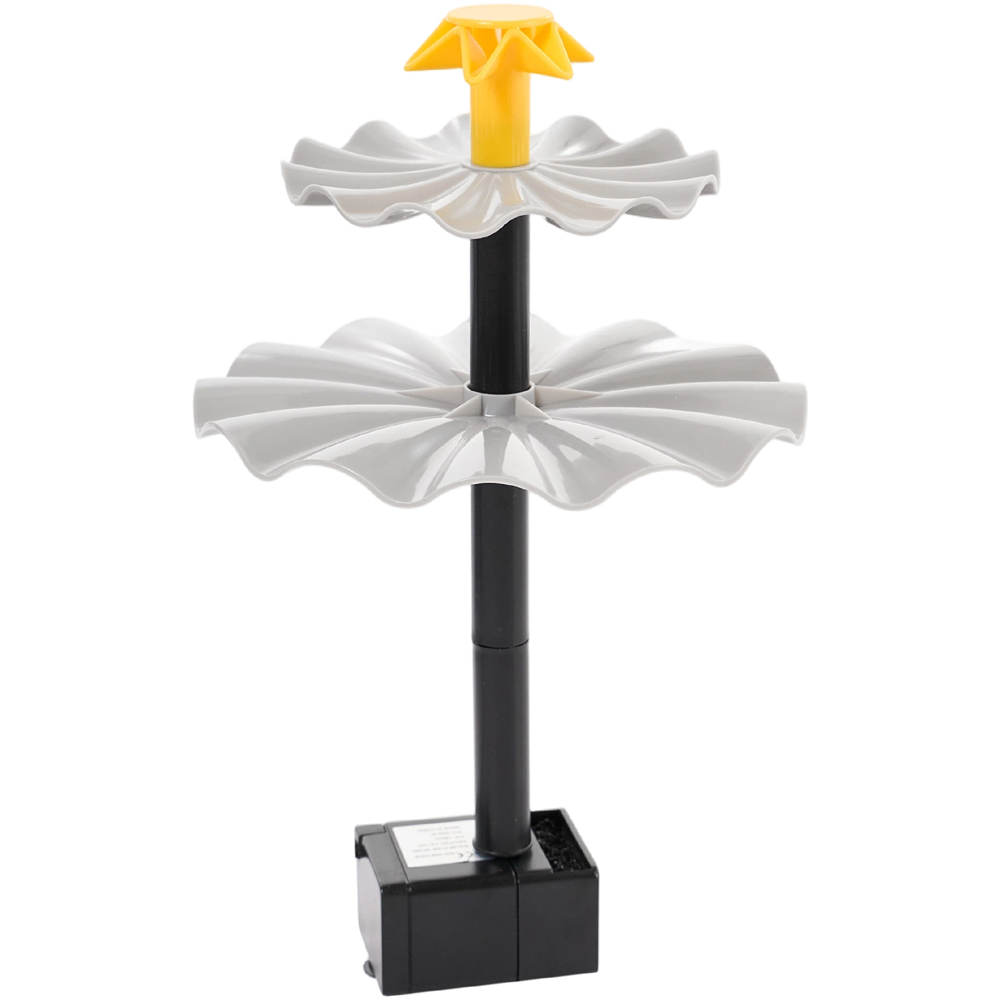 Living and Home 3-Tier Solar-Powered Bird Bath Fountain Water Pump Image 2