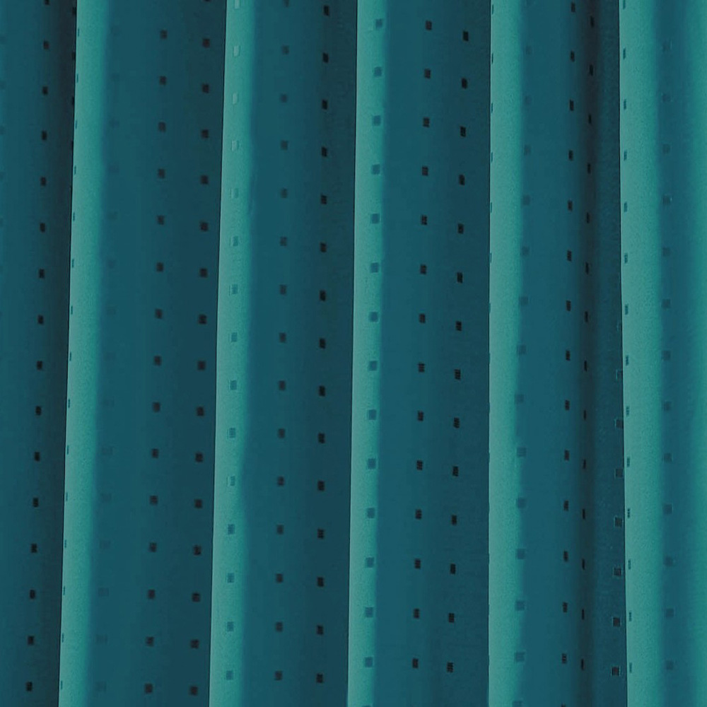 Alan Symonds Madison Teal Taped Top Curtains 168 x 183cm Image 3