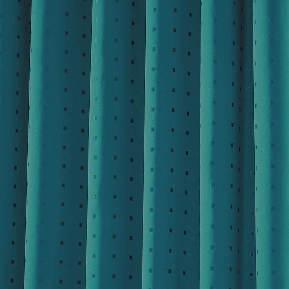 Alan Symonds Madison Teal Taped Top Curtains 117 x 229cm Image 3