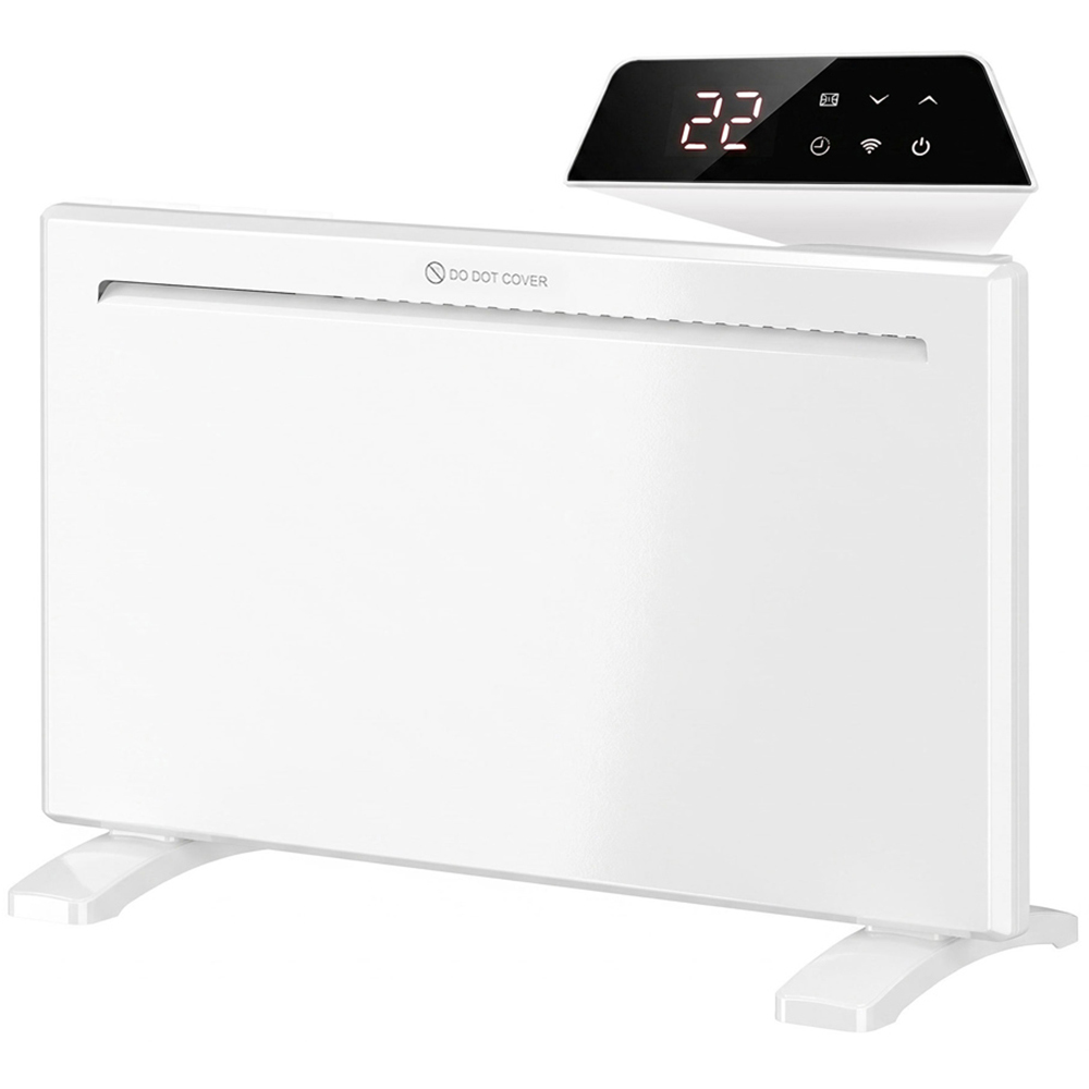 HOMCOM White Smart Electric Panel Heater 1500W Image 1