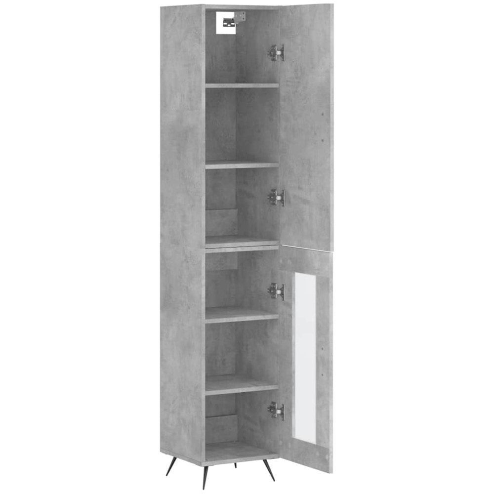 vidaXL 2 Door Concrete Grey Highboard Image 4