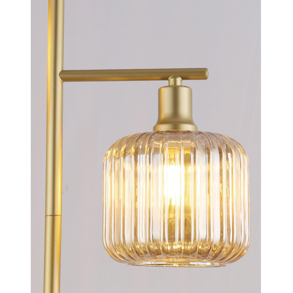 Micah Floor Lamp Champagne and Gold Image 5