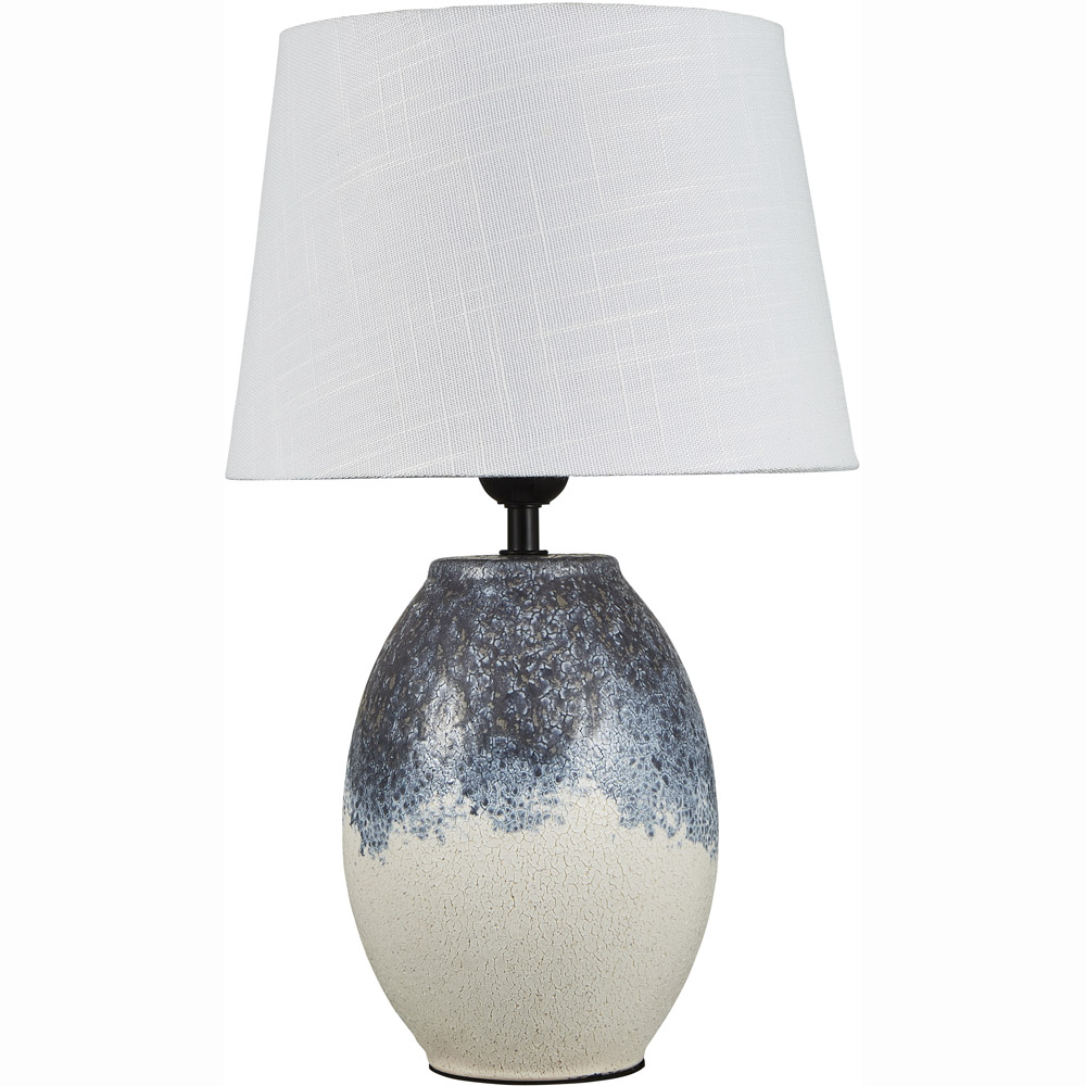 The Lighting and Interiors Elsa Crackled Base Table Lamp Image 1