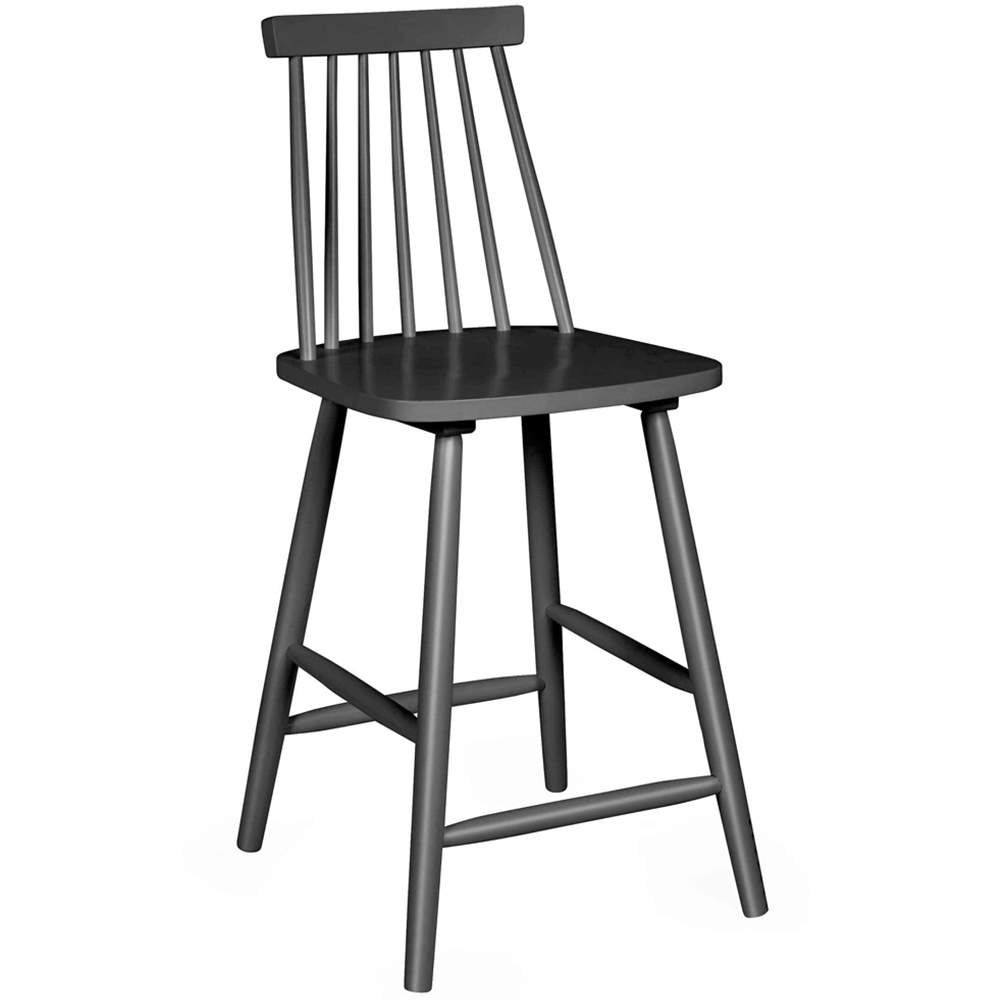 Julian Bowen Alassio Black Spindle Back Solid Wood Bar Stool Image 2