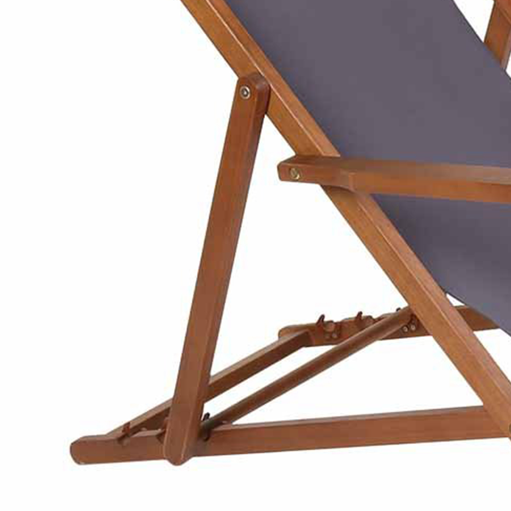 Charles Bentley Grey FSC Deck Chair Image 4